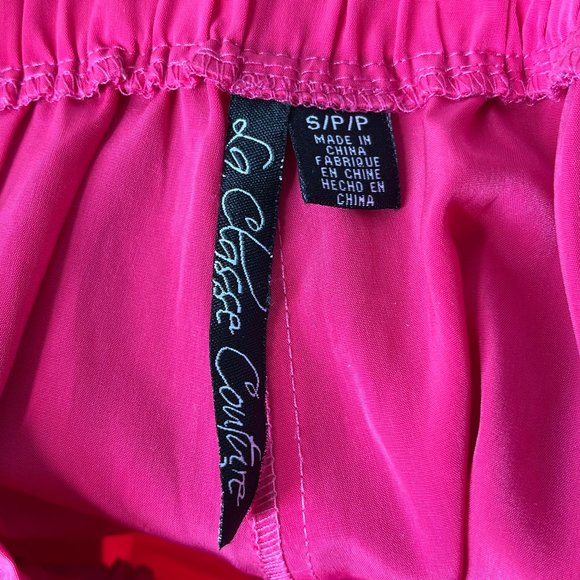 Bright Pink Summer Cut-out Shorts - Size Small - Picture 4 of 5